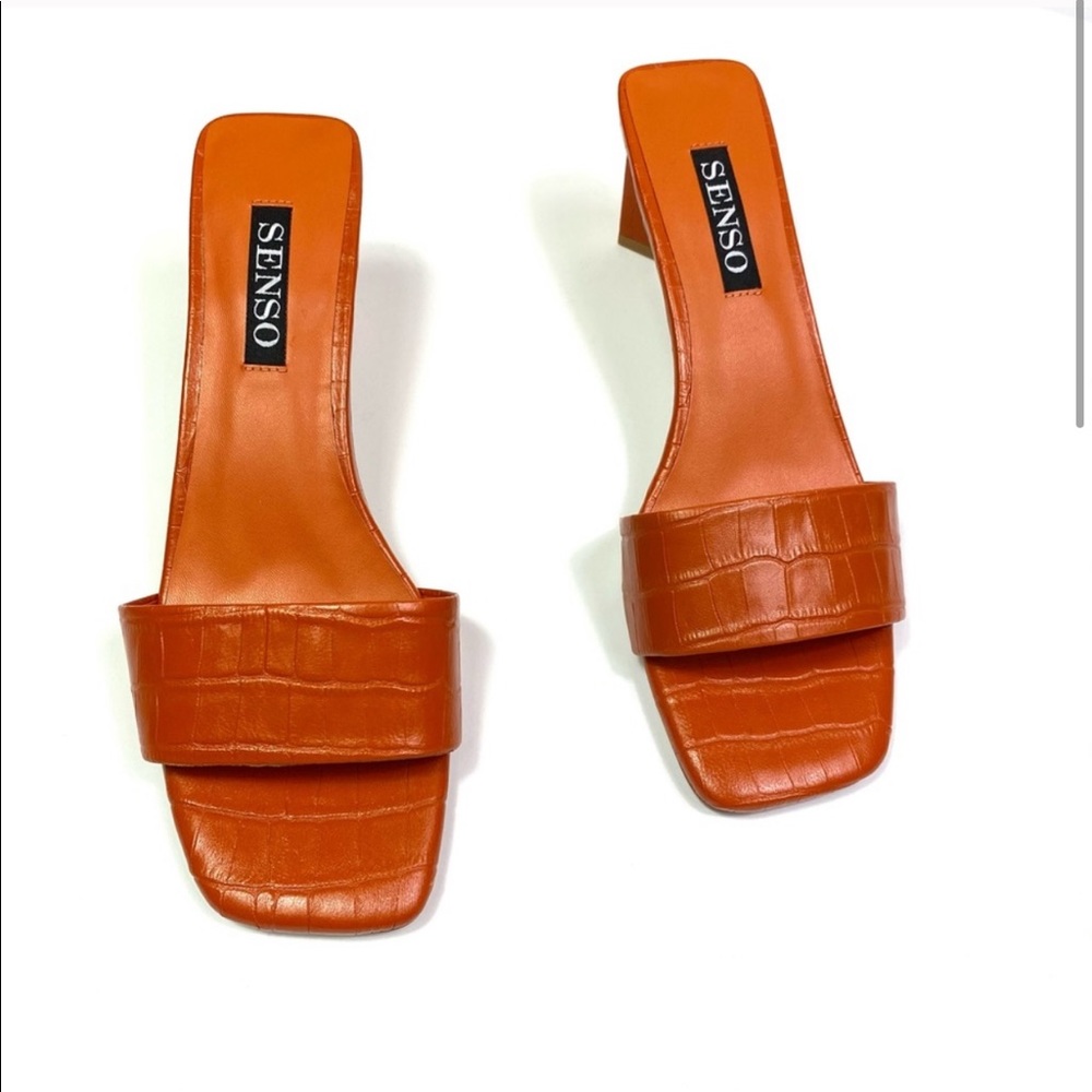❗️SOLD Senso Maisy Croc Embossed Slides Heels - Picture 3 of 8